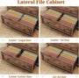 Sikaic File Cabinet File Cabinet with Printer Stand and 2 Drawers Brown Brown / Engineered Wood / Farmhouse