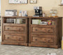 Sikaic File Cabinet File Cabinet with Printer Stand and 2 Drawers Brown Brown / Engineered Wood / Farmhouse