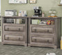 Sikaic File Cabinet File Cabinet with Printer Stand and 2 Drawers Grey Grey / Engineered Wood / Farmhouse