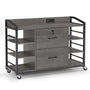 Sikaic File Cabinet 44 Inches File Cabinet with 2 Drawers Grey Grey / Engineered Wood / Modern