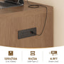 Sikaic File Cabinet 2 Drawer File Cabinet with Lock Printer Shelf and Charging Station Walnut Walnut / Engineered Wood / Farmhouse