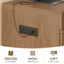 Sikaic File Cabinet 3 Drawer Lateral File Cabinet with Lock Charging Station and LED Light Walnut Walnut / Engineered Wood / Farmhouse