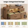 Sikaic File Cabinet 3 Drawer Lateral File Cabinet with Lock Charging Station and LED Light Walnut Walnut / Engineered Wood / Farmhouse