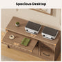 Sikaic File Cabinet 3 Drawer Lateral File Cabinet with Lock Charging Station and LED Light Walnut Walnut / Engineered Wood / Farmhouse