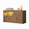 Sikaic File Cabinet 3 Drawer Lateral File Cabinet with Lock Charging Station and LED Light Walnut Walnut / Engineered Wood / Farmhouse