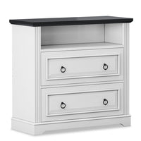 Sikaic File Cabinet File Cabinet with Printer Stand and 2 Drawers White White / Engineered Wood / Farmhouse