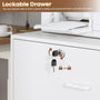 Sikaic File Cabinet File Cabinet with Bookshelf White White / Engineered Wood / Modern