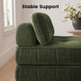 Sikaic Folding Sofa Convertible Folding Sofa Bed Lounge Chair with Pillows Dark Green Dark Green / Corduroy + Sponge / Modern