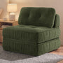 Sikaic Folding Sofa Convertible Folding Sofa Bed Lounge Chair with Pillows Dark Green Dark Green / Corduroy + Sponge / Modern