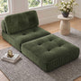 Sikaic Folding Sofa Convertible Folding Sofa Bed Lounge Chair with Pillows Dark Green Dark Green / Corduroy + Sponge / Modern
