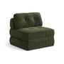 Sikaic Folding Sofa Convertible Folding Sofa Bed Lounge Chair with Pillows Dark Green Dark Green / Corduroy + Sponge / Modern