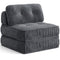 Sikaic Folding Sofa Convertible Folding Sofa Bed Lounge Chair with Pillows Grey Grey / Corduroy + Sponge / Modern