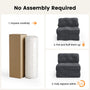Sikaic Folding Sofa Convertible Folding Sofa Bed Lounge Chair with Pillows Grey Grey / Corduroy + Sponge / Modern