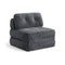 Sikaic Folding Sofa Convertible Folding Sofa Bed Lounge Chair with Pillows Grey Grey / Corduroy + Sponge / Modern