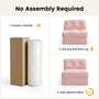 Sikaic Folding Sofa Convertible Folding Sofa Bed Lounge Chair with Pillows Pink Pink / Corduroy + Sponge / Modern