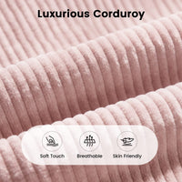 Sikaic Folding Sofa Convertible Folding Sofa Bed Lounge Chair with Pillows Pink Pink / Corduroy + Sponge / Modern