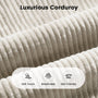 Sikaic Folding Sofa Convertible Folding Sofa Bed Lounge Chair with Pillows Cream White White / Corduroy + Sponge / Modern