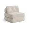 Sikaic Folding Sofa Convertible Folding Sofa Bed Lounge Chair with Pillows Cream White White / Corduroy + Sponge / Modern