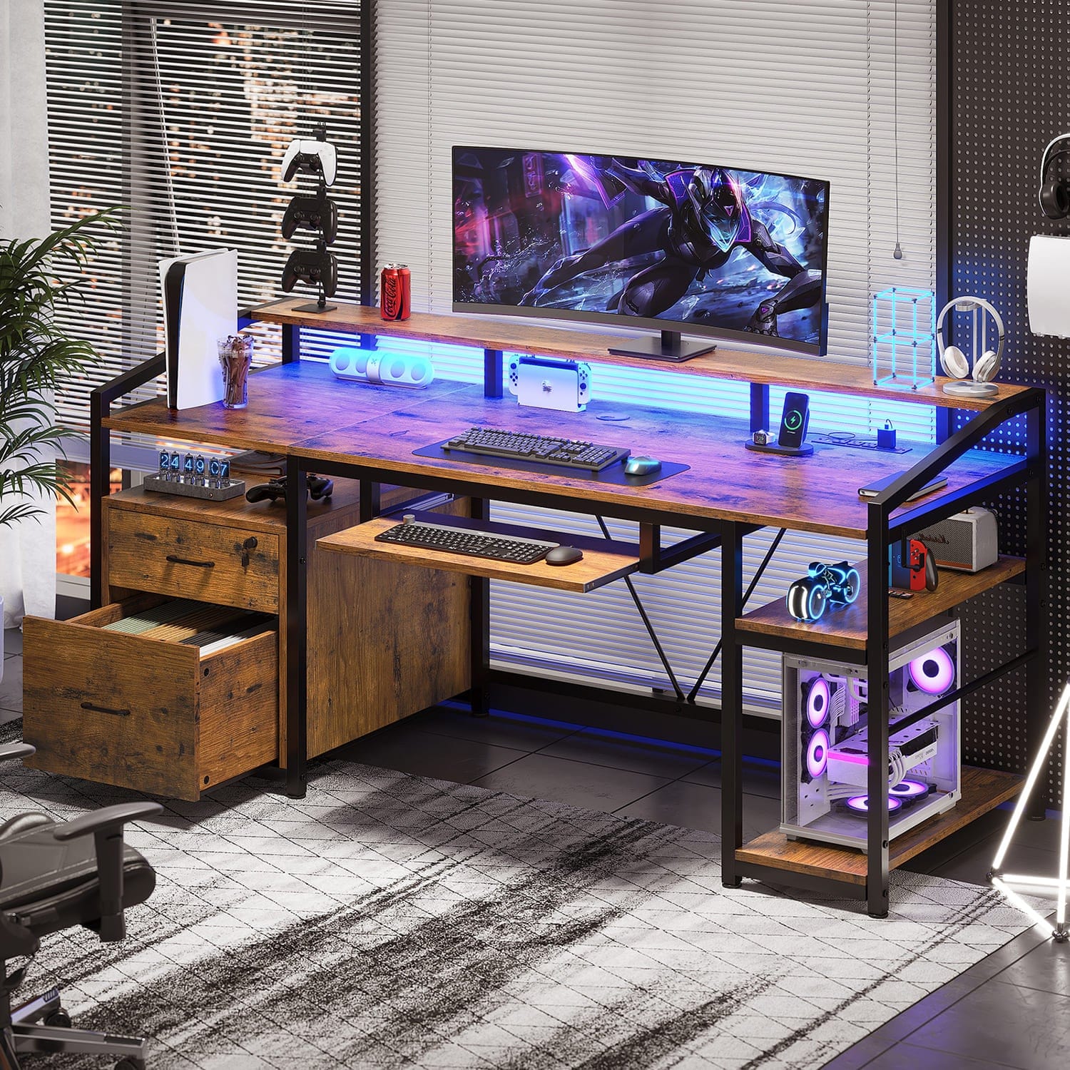 GAMER Desk with LED Light