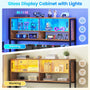 Sikaic Gaming Desk LED L Shaped Gaming Desk Brown Brown / Engineered Wood / Modern
