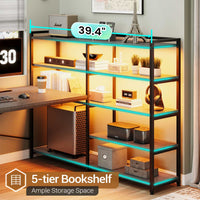 Sikaic Gaming Desk 64.5 inches Reversible Gaming Desk Grey Grey / Engineered Wood / Modern