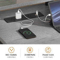 Sikaic Gaming Desk 75 Inches Led Gaming Desk Grey Grey / Engineered Wood / Modern