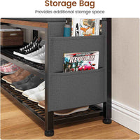 Sikaic Hall Tree 5-in-1 Entryway Hall Tree with Bench and Shoe Storage Rustic Brown Brown / Engineered Wood / Modern