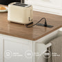Sikaic Kitchen Island Cart 51" Kitchen Island with Storage & Drop Leaf White Rustic White & Honey Brown / Alloy Steel & Engineered Wood / Rustic