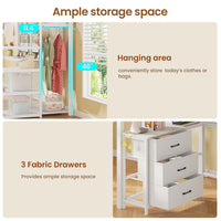 Sikaic Loft Bed Frame Stairway Twin Size Loft Bed with L Shaped Desk and Wardrobe White White / Metal / Modern