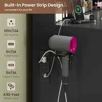 Sikaic Makeup Vanity Makeup Vanity with Trifold Mirror and Charging Station Black Black / Engineered Wood / Modern