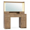 Sikaic Makeup Vanity Makeup Vanity with Mirror and Lights Brown Brown / Engineered Wood / Modern