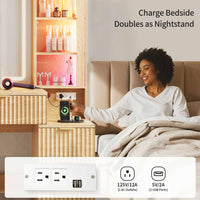 Sikaic Makeup Vanity 59.1 Inches Fluted Wood Makeup Vanity Desk with Mirror and Sound Sync LED Lights Natural Oak Natural / Engineered Wood / Modern