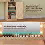 Sikaic Makeup Vanity Fluted Makeup Vanity with Charging Station and RGB Lights Oak Natural / Engineered Wood / Modern
