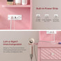 Sikaic Makeup Vanity Makeup Vanity with 11 Drawers and 6 Open Shelves Pink Pink / Engineered Wood / Modern