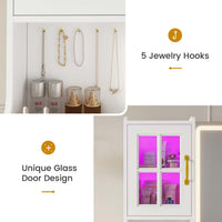 Sikaic Makeup Vanity LED Makeup Vanity with Charging Station White White / Engineered Wood / Modern