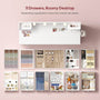 Sikaic Makeup Vanity Makeup Vanity with 11 Drawers and 6 Open Shelves White White / Engineered Wood / Modern