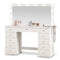 Sikaic Makeup Vanity Makeup Vanity with 11 Drawers and Extra Large Mirror White White / Engineered Wood / Modern