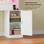 Sikaic Makeup Vanity Makeup Vanity with Large 31.5 Inches Mirror and Lights White White / Engineered Wood / Modern