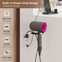 Sikaic Makeup Vanity Makeup Vanity with Trifold Mirror and Charging Station White White / Engineered Wood / Modern