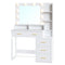 Sikaic Makeup Vanity Makeup Vanity with LED Mirror White White / Modern