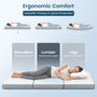 Sikaic Mattress Trifold Mattress Full Size 4 Inch Foldable Memory Foam Mattress White White / High Density Foam&Memory Foam / Full