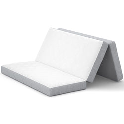 Sikaic Mattress Trifold Mattress Full Size 4 Inch Foldable Memory Foam Mattress White White / High Density Foam&Memory Foam / Full