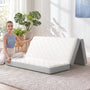 Sikaic Mattress Trifold Mattress Full Size 4 Inch Foldable Memory Foam Mattress White White / High Density Foam&Memory Foam / Full