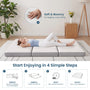Sikaic Mattress Trifold Mattress Full Size 4 Inch Foldable Memory Foam Mattress White White / High Density Foam&Memory Foam / Full