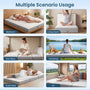 Sikaic Mattress Trifold Mattress Twin Size 4 Inch Foldable Memory Foam Mattress White White / High Density Foam&Memory Foam / Twin