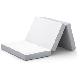 Sikaic Mattress Trifold Mattress Twin Size 4 Inch Foldable Memory Foam Mattress White White / High Density Foam&Memory Foam / Twin