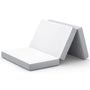 Sikaic Mattress Trifold Mattress Twin Size 4 Inch Foldable Memory Foam Mattress White White / High Density Foam&Memory Foam / Twin