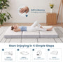 Sikaic Mattress Trifold Mattress Twin Size 4 Inch Foldable Memory Foam Mattress White White / High Density Foam&Memory Foam / Twin