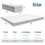 Sikaic Mattress Trifold Mattress Queen Size 4 Inch Foldable Memory Foam Mattress White White / High Density Foam / Queen