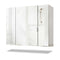 Sikaic Medicine Cabinet 3 Doors Medicine Cabinet with Mirror White White / Engineered Wood / Modern